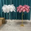 Nordic Resin Ostrich Feather Floor Lamp Home Decor LED Sofa Side Corner Standing Light Bedroom Living