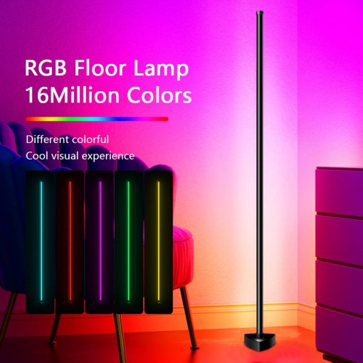 RGB Corner Floor Lamps for Bedroom Decor Furniture Living Room Tuya RGB LED Lighting Dimmable Alexa 3