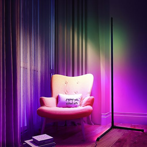 RGB Metal Corner Floor Lamp Bedroom LED Dimmable Night Lamp Floor Light Living Rom Decor Indoor 2