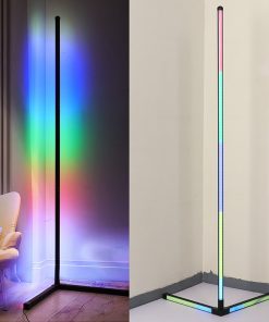 RGB Metal Corner Floor Lamp Bedroom LED Dimmable Night Lamp Floor Light Living Rom Decor Indoor 4