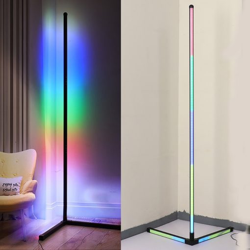 RGB Metal Corner Floor Lamp Bedroom LED Dimmable Night Lamp Floor Light Living Rom Decor Indoor 4