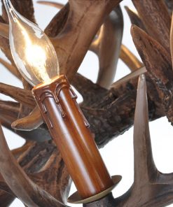 Retro Resin Antler Pendant chandelier Living room Restaurant Bar 4 6 9 Arms Brown White E14 3