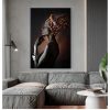 Scandinavian Wall Art Picture for Living Room African Woman Indian Headband Portrait Canvas Painting Posters and