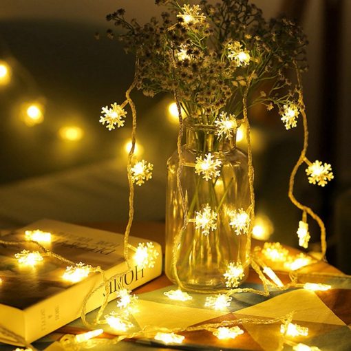 Snowflake LED String Light Garland Merry Christmas Decoration Party Home Xmas Santa Claus Gifts Navidad 2022 1
