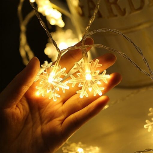 Snowflake LED String Light Garland Merry Christmas Decoration Party Home Xmas Santa Claus Gifts Navidad 2022 2