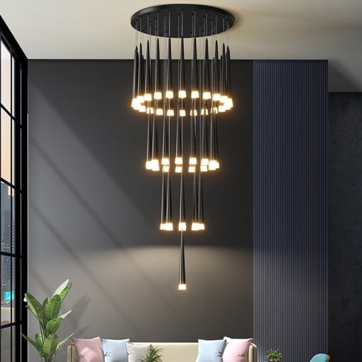 Staircase Long Chandelier Living Room Hall Attic Restaurant Kitchen Bedside Lamp Bedroom Indoor Lighting Modern Led