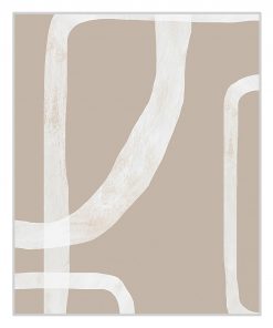 Trendy Abstract Brush Beige Background Wall Art Canvas Painting Posters And Prints Picture for Living Room 3