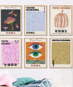 Vintage Yayoi Kusama Exhibition Posters Wall Art Canvas Painting Print Pictures Museum Art Gallery Living Room 1