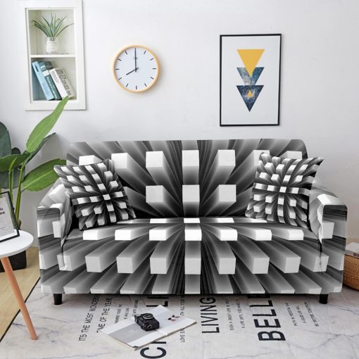 Abstract Sofa Slipcover Elastic Sofa Covers for Living Room Psychedelic Couch Cover L Shape Corner Sofa 5