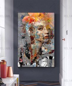 Abstract Women Modern Art Painting on Canvas Posters and Prints Beauty Girls Face Wall Art for 1