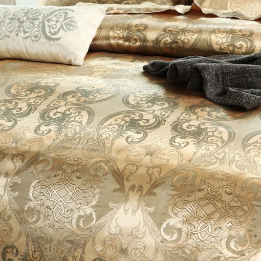 Aggcual Satin Jacquard beding set luxury Home textiles Duvet Cover Sets with Zipper Closure 1 Quilt 1