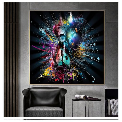 Art Canvas Painting on The Wall Posters and Prints Animals Pictures for Living Room Decor Funny
