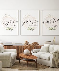 Bible Verse Typography Christian Wall Art Canvas Painting Geometric Gold Pink Posters and Prints Pictures Living 2