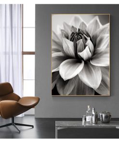 Black White Floral Wall Art Canvas Painting Home Decor Poster Bedroom Decoration Nordic Abstract Flower Wall 1