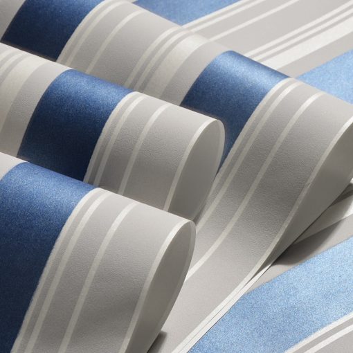 Blue Stripe Baby Boys Bedroom Wallpaper 5 m Roll Self Adhesive Kids Rooms Peel and Stick 3