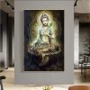 Canvas Painting Guanyin Bodhisattva Decorative Painting Printing Posters Prints Wall Art Living Room Home Decoration Painting