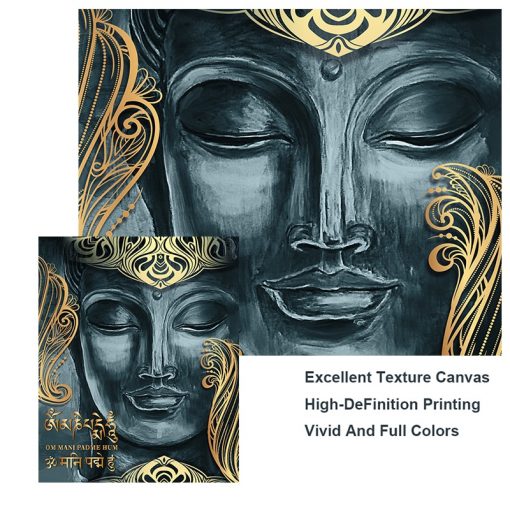 Canvas Pictures Buddhism Poster Wall Decor God Buddha Wall Art Canvas Prints Buddha Canvas Painting On 5