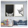 Canvas Poster and Print Nursery Decorative Picture Painting Nordic Baby Kid Bedroom Decoration Kawaii Funny Animal