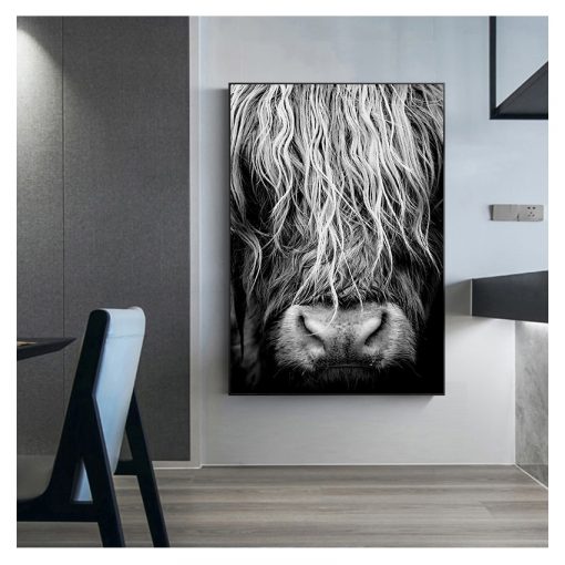 Cattle Print On Canvas Wall Art Pictures Animal painting for Living Room Home Decor Modern Abstract 3