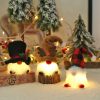 Christmas LED Doll Pendant Christmas Tree Ornaments Santa Gnome Plush Doll for Home New Year Xmas
