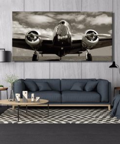 Classic Vintage Airplane Pictures Oil Painting on Canvas Posters and Prints Cuadros Wall Art Pictures For 2