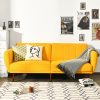 Convertible Living Room Sofa Futon Adjustable sofa Bed with Wooden Legs