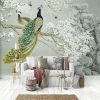 Custom Mural Wallpaper 3D Peacock Magnolia Flowers Wall Painting Living Room Study Background Home Decor Papel