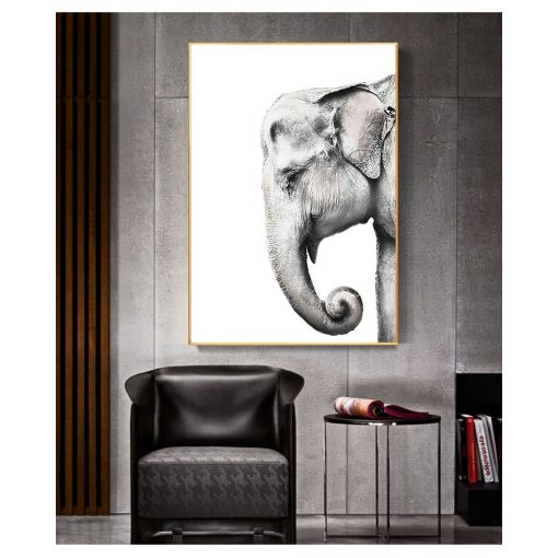 Elephant Wall Art Canvas Painting Nordic Posters And Prints Wall Pictures For Living Room Decor Black 3