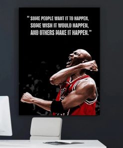 Famous Basketball Player Canvas Painting Motivational Quotes Wall Art Posters and Prints Inspirational Picture Office Home 3
