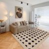 French Apartment Bedroom Carpet Tile Living Room Sofa Rugs Coffee Table Cloakroom Carpets American Retro Plaid