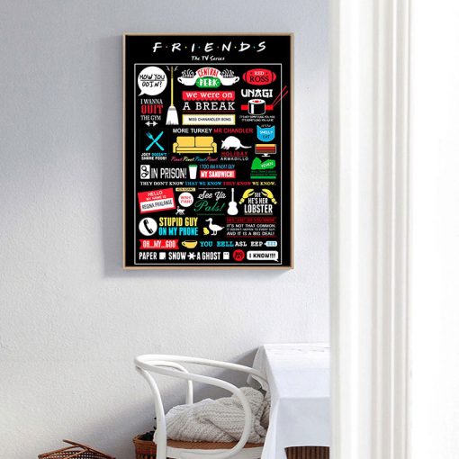 Friends TV Show Posters and Prints HD Printed Quadro Canvas Painting Wall Art Classic Picture for 3