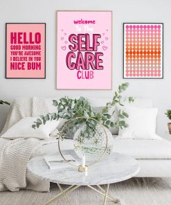 Funny Quote Art Poster Print Modern Inspirational Girl Power Dot Self Care Wall Canvas Makeup Office 2