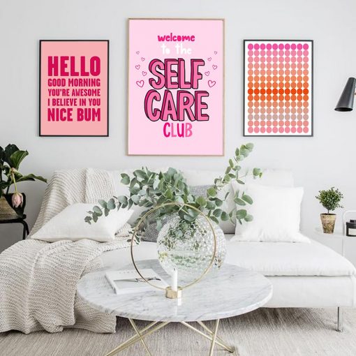 Funny Quote Art Poster Print Modern Inspirational Girl Power Dot Self Care Wall Canvas Makeup Office 2