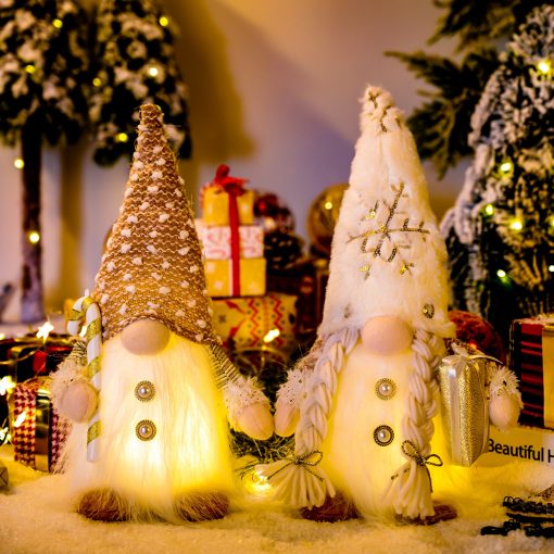 Glowing Gnome Christmas Faceless Doll 30cm Tree Decorations Night Light Xmas Gift Navidad 2022 New Year