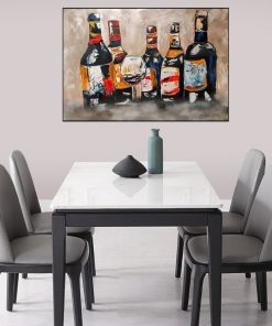 Graffiti Print and Poster Abstract Red Wine Glass Canvas Painting Dining Room Kitchen Home Decoration Wall 3