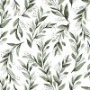 Green Leaf Peel and Stick Wallpaper Modern Self Adhesive Wallpaper Floral Contact Paper Removable Watercolor Leaf