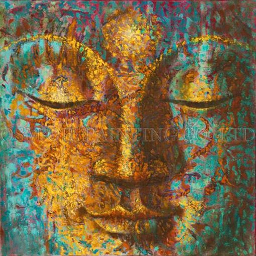 High Skills Artist Handmade Abstract Buddha Oil Painting for Wall Art Hand painted Abstract Full Face