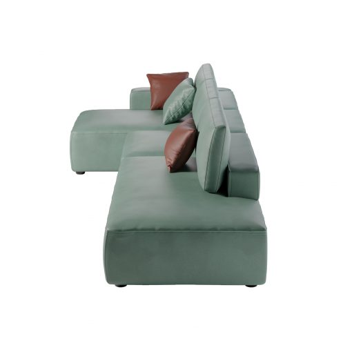 L Shaped Contemporary Design Leather Corner Modular Sofa 1