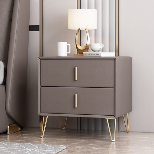 Light Luxury Bedside Table Simple Modern Wooden Chest Of Drawers Italian Nightstand Bedroom Furniture Storage Bedside 3