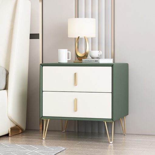 Light Luxury Bedside Table Simple Modern Wooden Chest Of Drawers Italian Nightstand Bedroom Furniture Storage Bedside 4