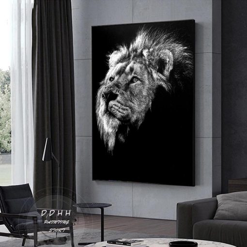 Lion Tiger Poster Anthropomorphic Animal Motivation Print Canvas Painting For Living Room Wall Art Home Decor 3