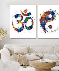 Meditation Buddhism Hamsa Fatima Hand Hanging Painting Spirit Buddha Bedroom Wall Painting Yoga Decorative Painting 2