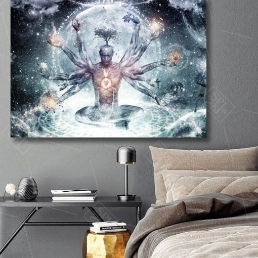 Meditation Spiritual Fantasy Poster Hd Print Canvas Painting Buddha Zen Wall Art Decoration Picture for Living 1