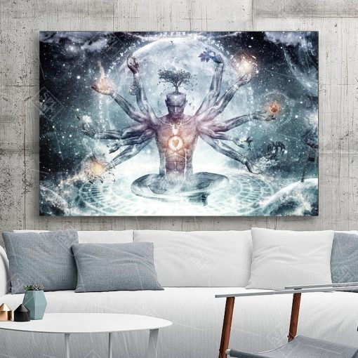 Meditation Spiritual Fantasy Poster Hd Print Canvas Painting Buddha Zen Wall Art Decoration Picture for Living