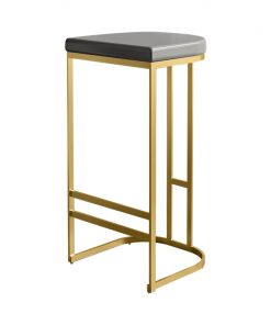 Metal Leather Dining Chair High Design Gold Nordic High Chairs Fashionable Cushion Bar Muebles De La 5