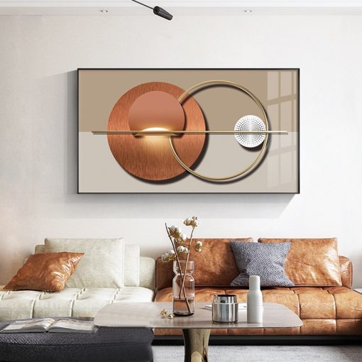 Modern Abstract Geometric Painting Home Decoration and Print luxurious Pictures Wall Art Canvas Posters for Living 2