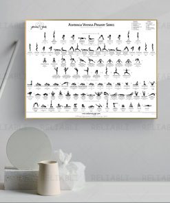 Modern Home Exercise Gym Yoga Ashtanga Chart Pose Health Poster Wall Art Canvas Painting Pictures For 1