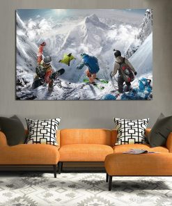 Modern Skiing Pictures Extreme Sports Friends Painting Canvas Posters and Prints for Living Room Decor Gym 5
