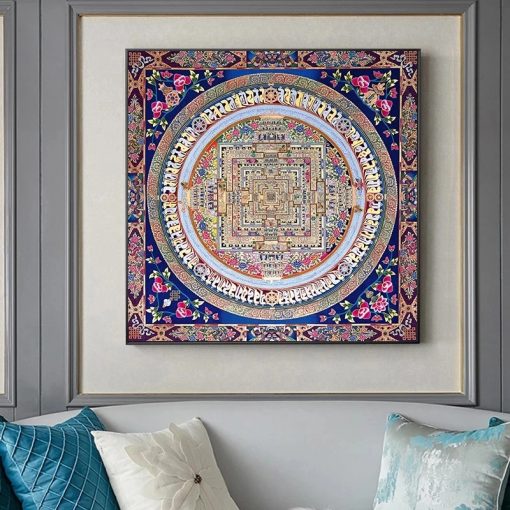 Modern Thangka Mandala Buddha Canvas Paintings Abstract Posters and Prints Wall Art Pictures for Living Room 1