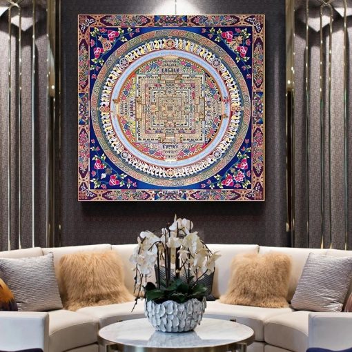 Modern Thangka Mandala Buddha Canvas Paintings Abstract Posters and Prints Wall Art Pictures for Living Room 2